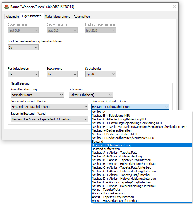 Schutzabdeckung Deckemfläche