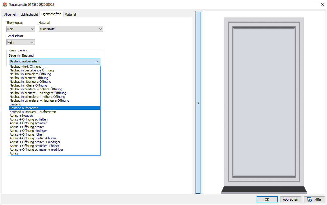 Terrassentür_Klassifizierung