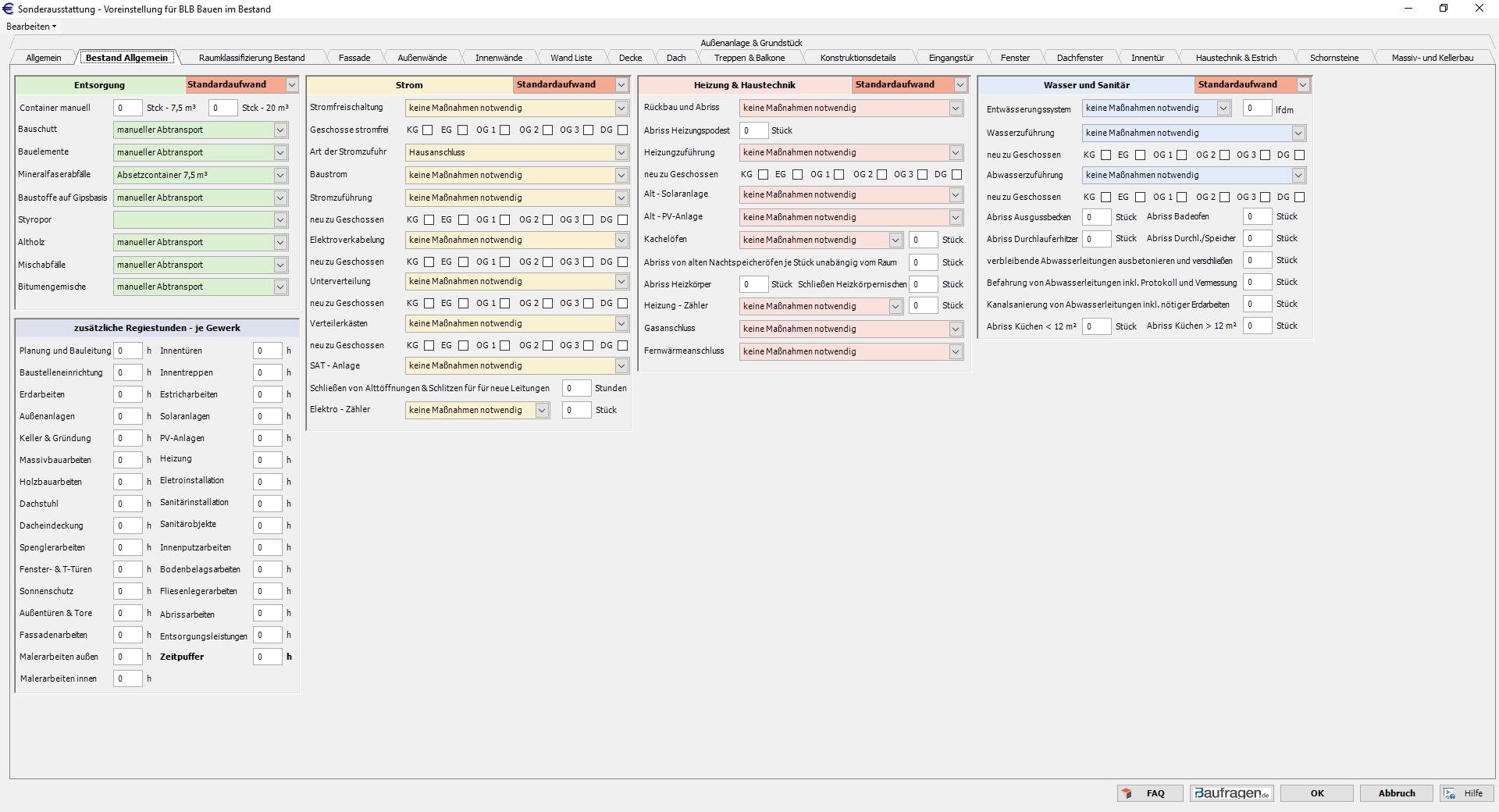 Register Bestand Allgemein
