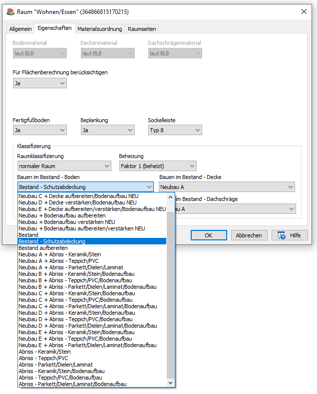 Schutzabdeckung Bodenfläche