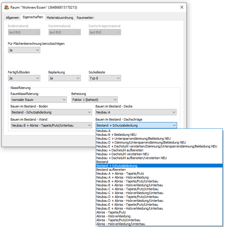 Schutzabdeckung Dachschrägfläche
