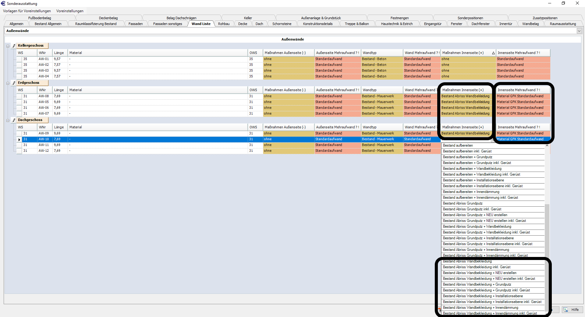 GFK_Wandinnenseite Abriss Wandverkleidung
