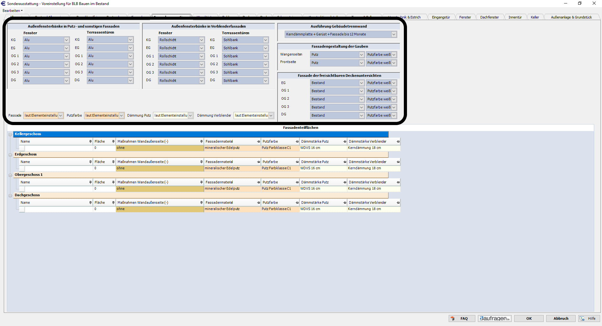 Fassade im Neubau Massivo2